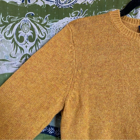 Pendleton Golden Copper Washable Shetland Wool Crewneck Sweater Size Medium - Picture 7 of 14
